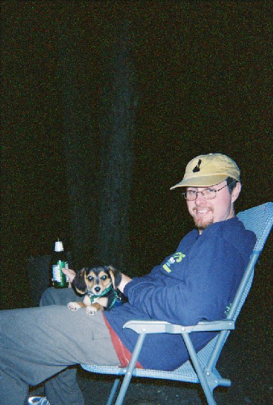 Man, Dog, and Beer